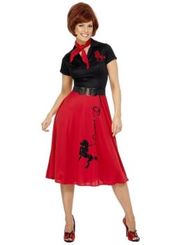 Fantasia de mulher luxuosa dos anos 50.