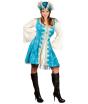 Fantasia de mulher pirata azul luxuosa