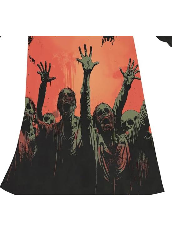 Fantasia de Zumbi Místico Infantil com Capuz – Mortos-Vivos