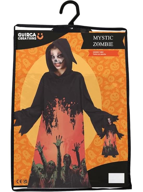 Fantasia de Zumbi Místico Infantil com Capuz – Mortos-Vivos