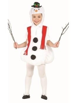 Fantasia de boneco de neve de Natal tamanho infantil