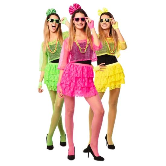 Fato Neon Fashion anos 80 para adulto Fato Neon Fashion anos 80 para adulto
