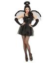 Fantasia adulta sexy de anjo negro