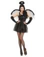 Fantasia adulta sexy de anjo negro