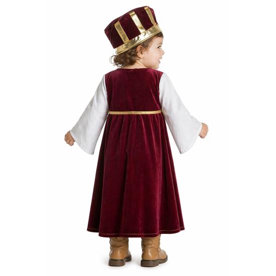 Fantasia Medieval para Bebê Menina – Vestido e Adorno de Cabeça | DisfracesTuyYo