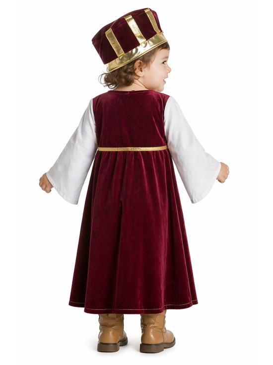 Fantasia Medieval para Bebê Menina – Vestido e Adorno de Cabeça | DisfracesTuyYo