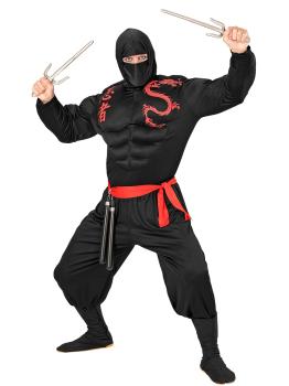 Fato de Ninja Master Muscle para adulto