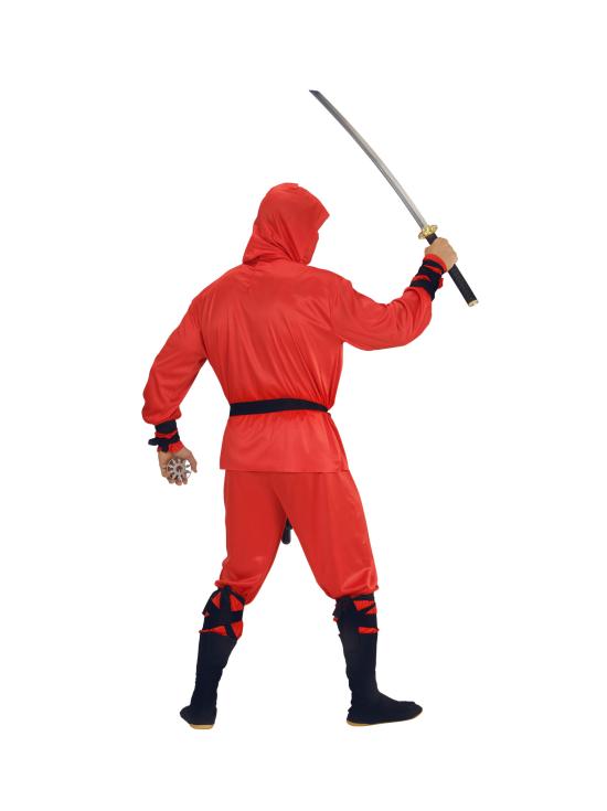 Fato de Mestre Ninja vermelho para adulto