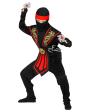 Fato de Ninja Vermelho para Menino com Conjunto de Armas