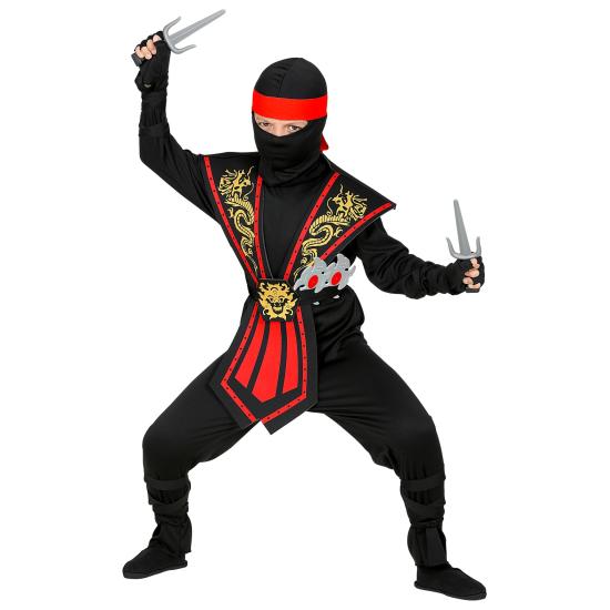 Fato de Ninja Vermelho para Menino com Conjunto de Armas
