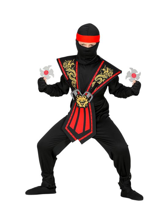 Fato de Ninja Vermelho para Menino com Conjunto de Armas
