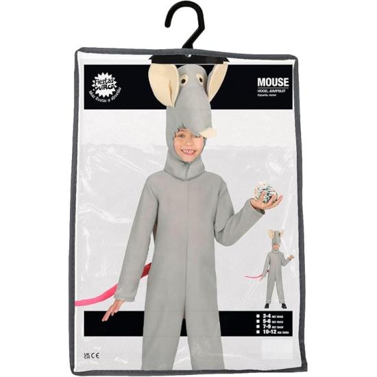 Fantasia infantil de rato - Macacão de rato cinza Fantasia infantil de rato - Macacão de rato cinza