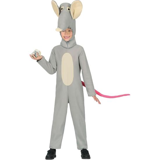 Fantasia infantil de rato - Macacão de rato cinza Fantasia infantil de rato - Macacão de rato cinza