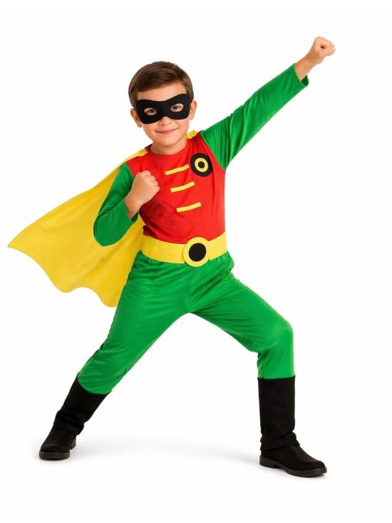 Fantasia de Super Robin Batman para meninos.