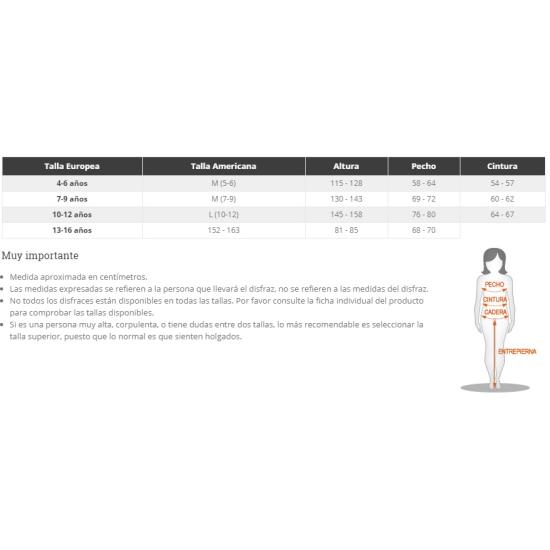 Disfraz Novia de Wally para niñas Disfraz Novia de Wally para niñas