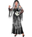 Fantasia de Noiva Morta para Mulheres – Vestido Longo com Véu