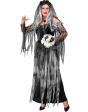 Fantasia de Noiva Morta para Mulheres – Vestido Longo com Véu