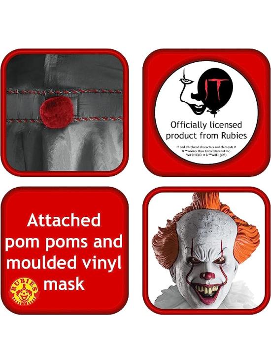 Traje oficial do filme TI do palhaço Pennywise