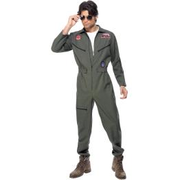 Fantasia oficial Top Gun verde para homens