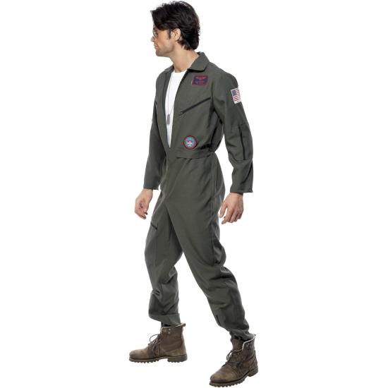 Fantasia oficial Top Gun verde para homens