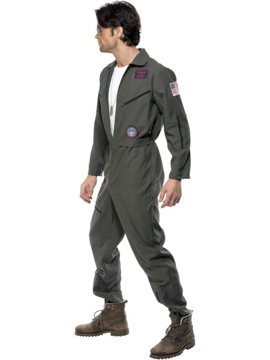 Fantasia oficial Top Gun verde para homens