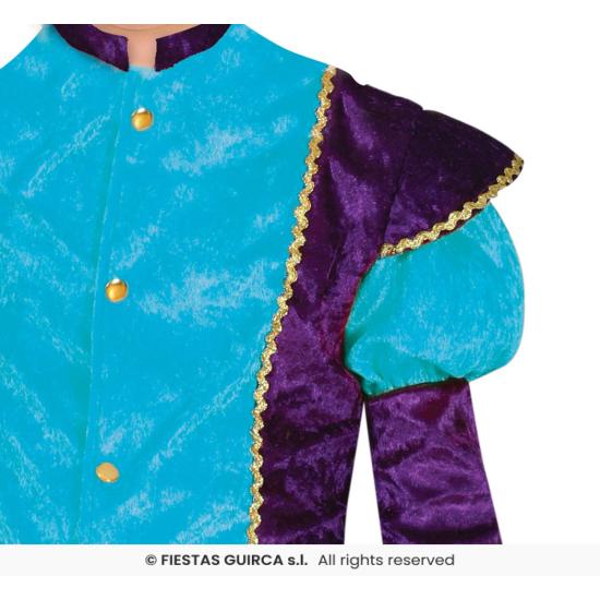 Fato de página de Natal azul infantil