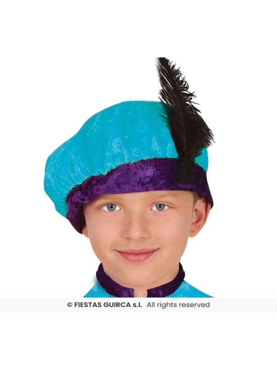 Fato de página de Natal azul infantil