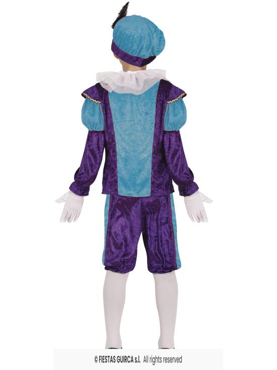 Fato de página de Natal azul infantil