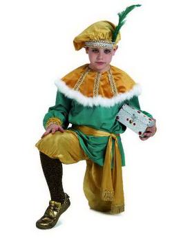 Fato infantil Pajem Real Três Reis Magos.