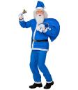Fantasia de Papai Noel azul super econômica, tamanho único.