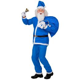 Fantasia super econômica de Papai Noel azul tamanho único