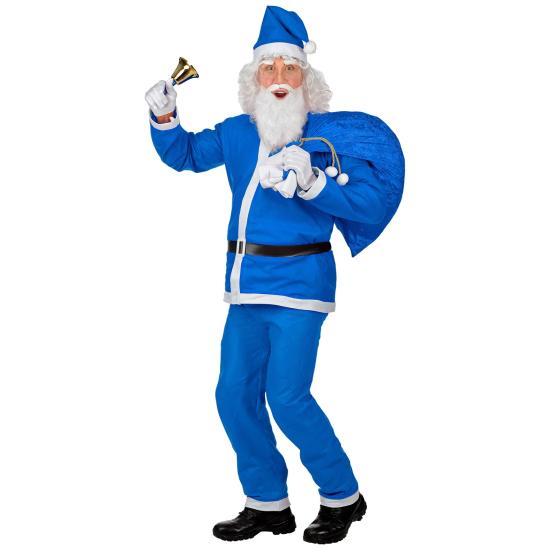 Fantasia de Papai Noel azul super econômica, tamanho único.