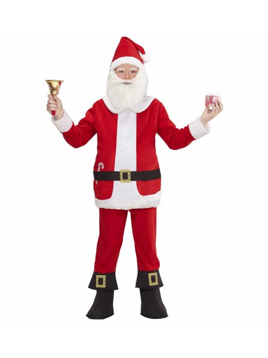 Fantasia de Papai Noel com barba infantil