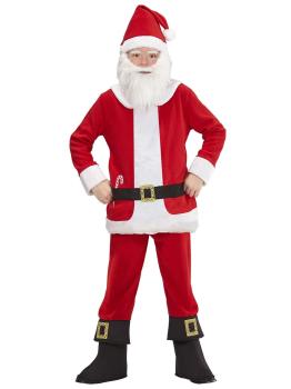 Fantasia de Papai Noel com barba infantil