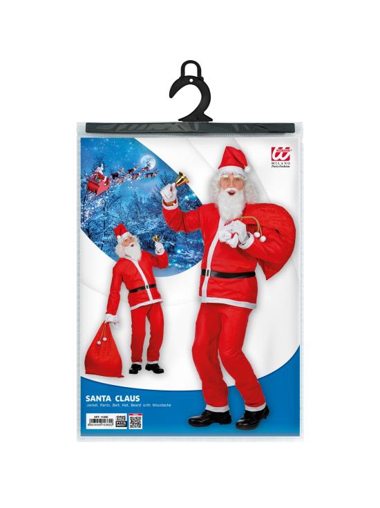 Fantasia de Papai Noel super econômica, tamanho único para adultos.