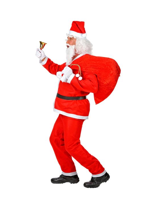 Fantasia de Papai Noel super econômica, tamanho único para adultos.