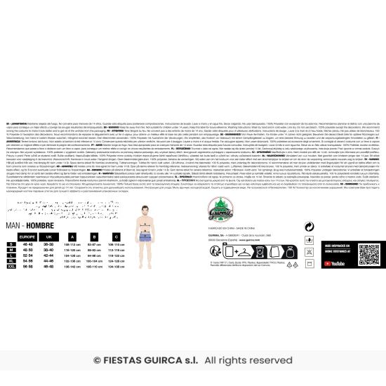 Fato de pastor hebreu azul para adulto