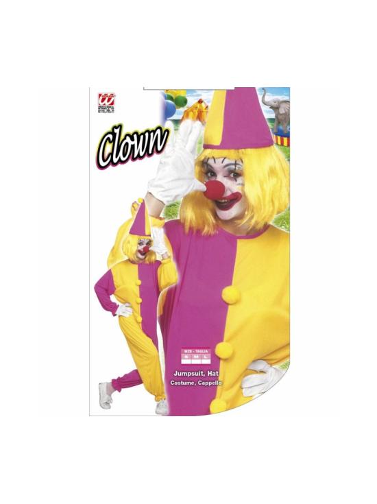 Fato de palhaço adulto bicolor tamanho M