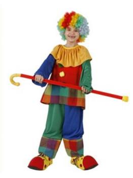 Fantasia de palhaço de circo infantil