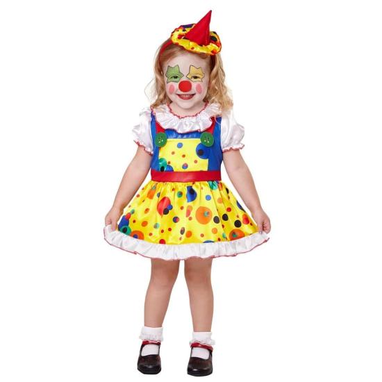 Fato de palhaço feliz para menina