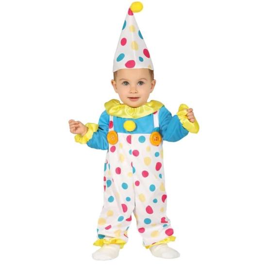 Fantasia de palhaço colorido tamanho bebê Fantasia de palhaço colorido tamanho bebê