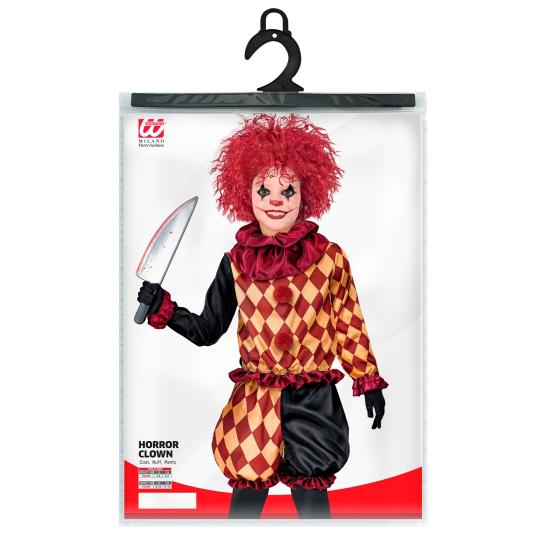 Fantasia de Palhaço de Terror Infantil – Jaqueta, Babado e Calça