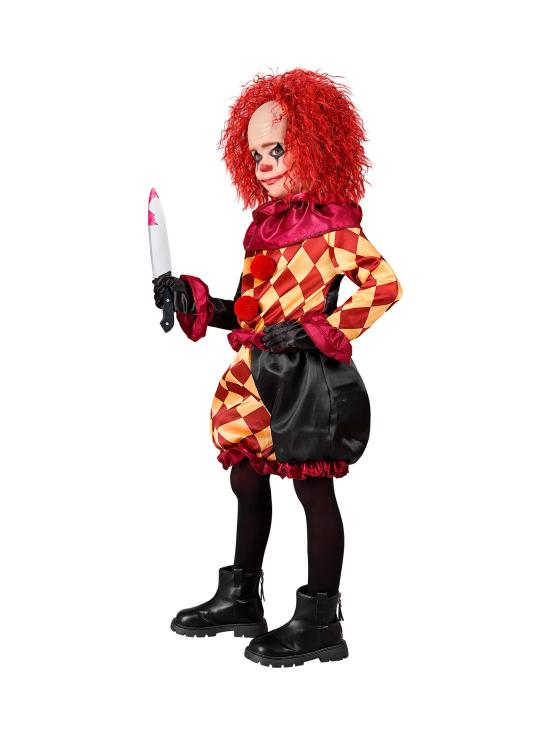 Fantasia de Palhaço de Terror Infantil – Jaqueta, Babado e Calça