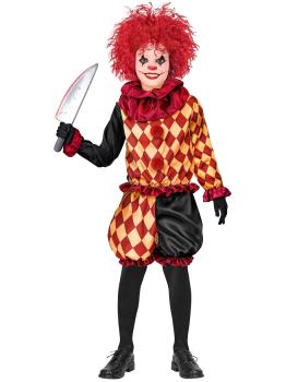 Fantasia de Palhaço de Terror Infantil – Jaqueta, Babado e Calça