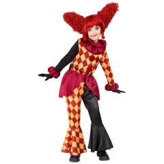 Fantasia de palhaço de terror para menina – Jaqueta, babado e calças