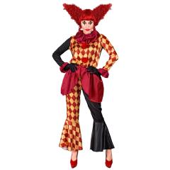 Disfraz Payaso de Terror para Mujer – Chaqueta, Gorguera y Pantalones