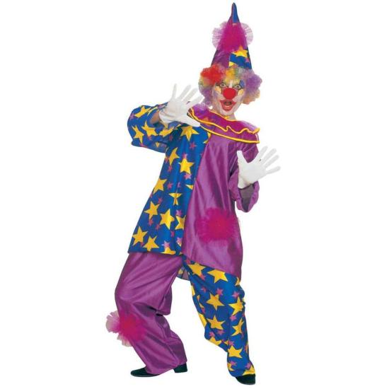 Fato de palhaço estrelado para adulto
