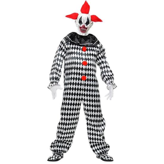 Fantasia de palhaço terror multiuso tamanho adulto