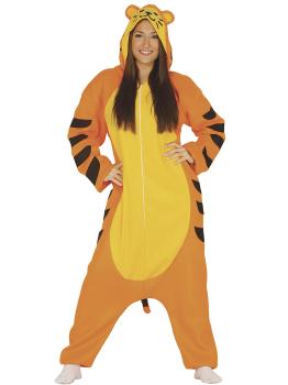 Fato de pijama de tigre para mulher