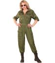 Fantasia de piloto de caça instrutor de Top Gun para mulheres